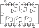 4069 : Sextuple inverseurs